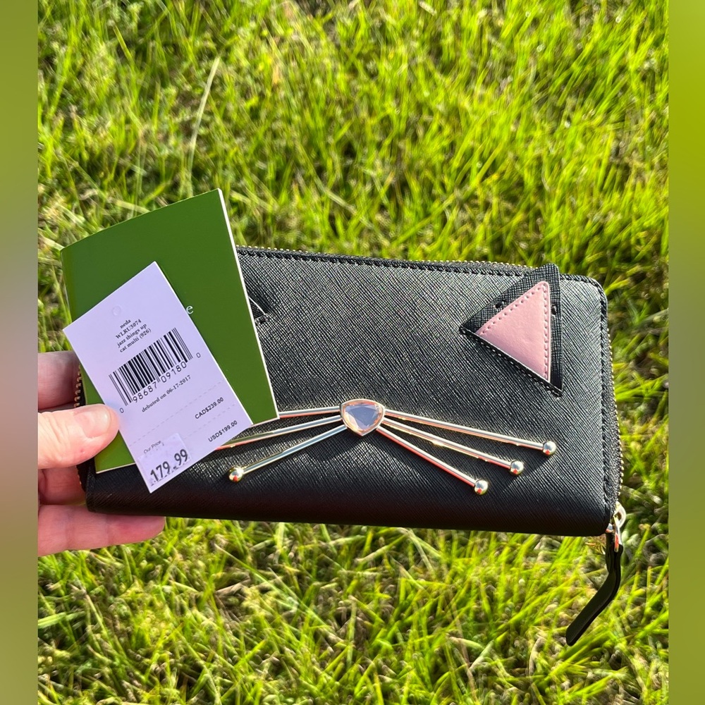 NWT 😻🐾 Kate Spade Cat Meow Lindsey Long Wallet - Picture 14 of 14